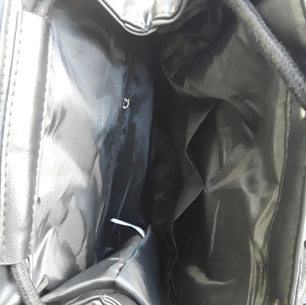 Big Leather Drawstring Backpack - image 5